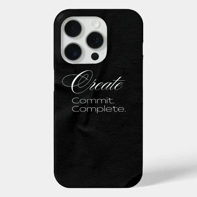 Coques Case-Mate iPhone 'Créer. S'engager. Réussir.' Typographie minimalis (Verso)