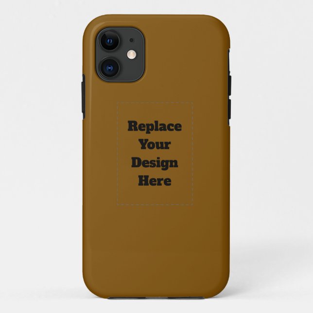 Coques Case-Mate iPhone Créez Votre Propre Brun (Dos)
