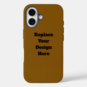 Coque Pour iPhone 16 Créez Votre Propre Brun