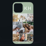 Case-Mate iPhone Case Créez votre propre collection photo et couleur per<br><div class="desc">Amusez-vous à concevoir votre propre boîtier de téléphone iphone. Doté d'un montage photo instagram moderne,  initiales et espace pour ajouter votre propre texte. L'Arrière - plan est un vert pastel élégant mais peut être changé en n'importe quelle couleur.</div>
