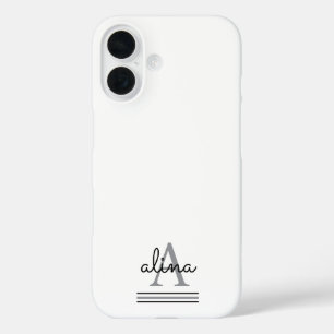 Coque Pour iPhone 16 Créez votre propre monogramme personnalisé