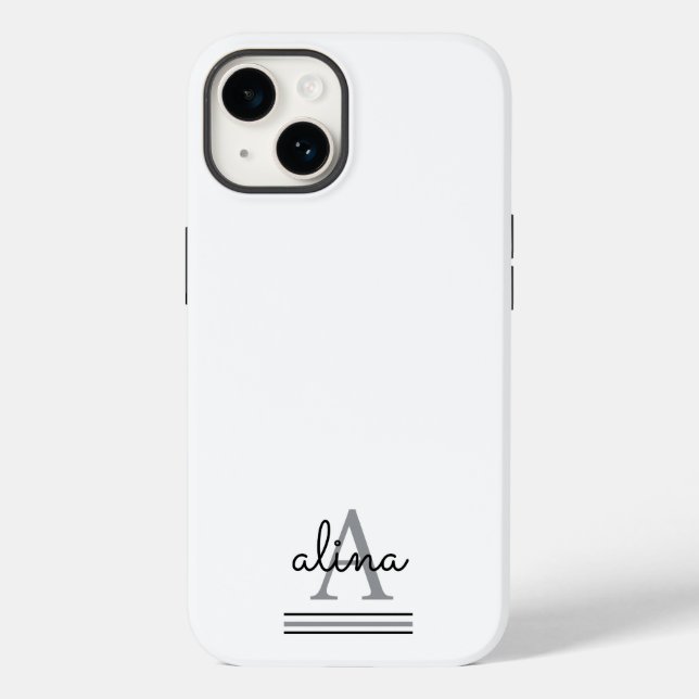 Coques Case-Mate iPhone Créez votre propre monogramme personnalisé (Verso)