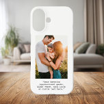 Coque Pour iPhone 16 Créez votre propre photo personnalisée et un devis<br><div class="desc">Créez votre propre coque iphone de devis personnalisé. Comprend une de vos photos et un texte personnalisé en typographie minimaliste de machine à écrire.</div>