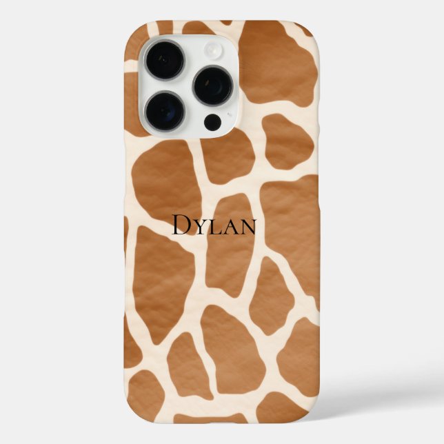 Coques Case-Mate iPhone Crème Brown Safari Giraffe Poster de animal (Verso)