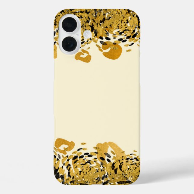 Coques Case-Mate iPhone Crème de Glamour de Guépard de Jungle Exotique Or  (Verso)