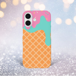 Coque Pour iPhone 16 Crème glacée au cône de gaufre sèche