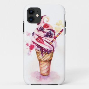 Etui iPhone Case-Mate Crème glacée avec la fraise et la mûre