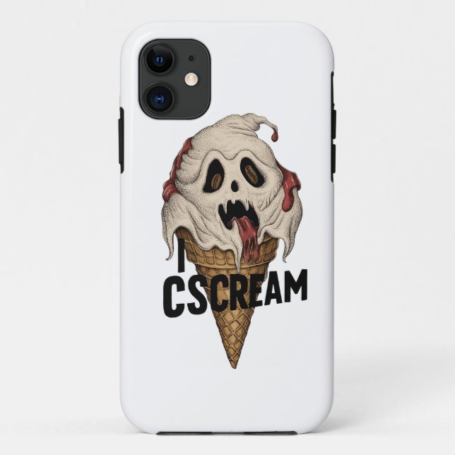 Coques Case-Mate iPhone Crème glacée fantôme éffrayante "I CSCREAM" (Dos)