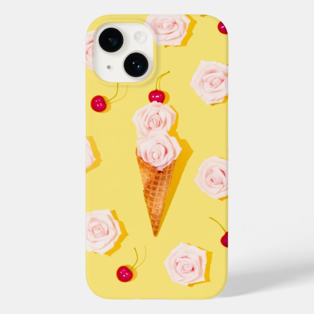 Coques Case-Mate iPhone Crème glacée florale d'été moderne | Été (Verso)