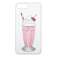 Crème glacée Shoppe fraise rose Milkshake Foin