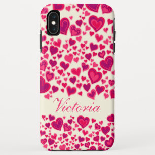 Case-Mate iPhone Case Crème motif rose chaud nom