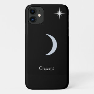 Case-Mate iPhone Case Crescent lune, calligraphie et étoile sur noir