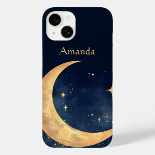 Coque Case-Mate iPhone Crescent Lune personnalisée et Stars Ciel nocturne