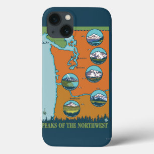 Etui iPhone Case-Mate Crêtes du nord-ouest - 5 montagnes différentes