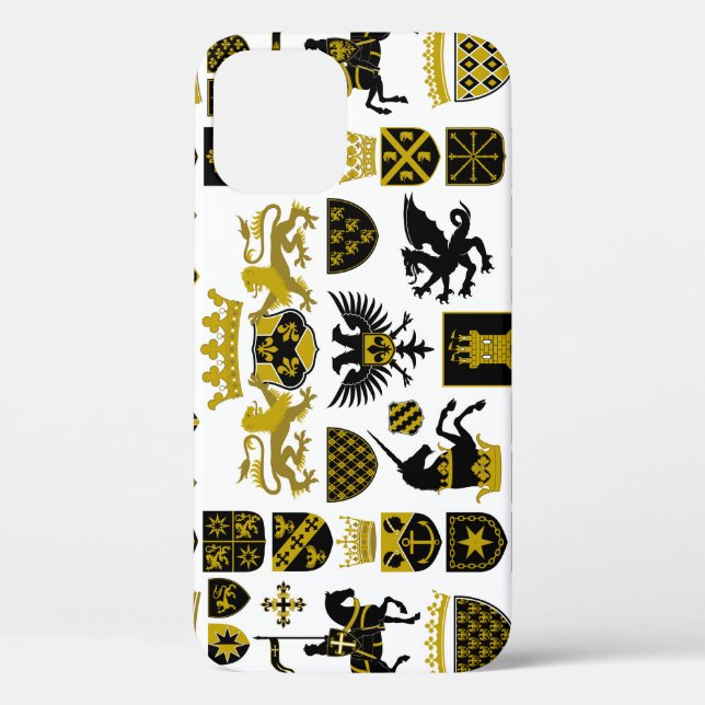 Coques Case-Mate iPhone Crêtes héraldiques, dessins symboliques. (Verso)