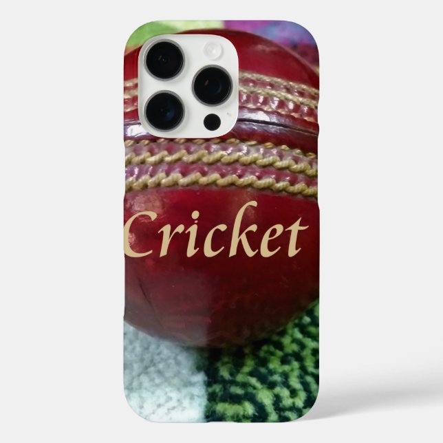 Coques Case-Mate iPhone Cricket : Red Hard Ball Art Print (Verso)