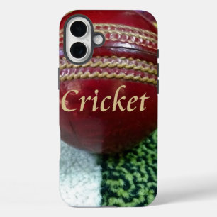 Coque Pour iPhone 16 Plus Cricket : Red Hard Ball Art Print