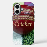 Cricket : Red Hard Ball Art Print