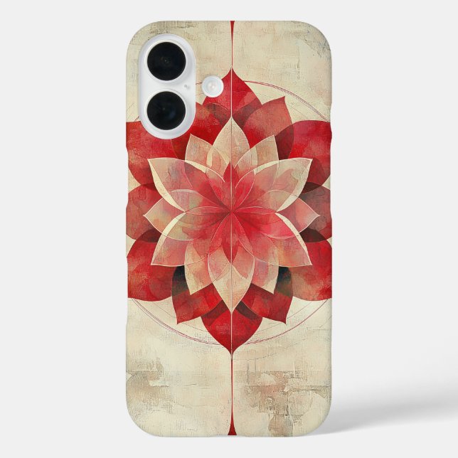 Coques Case-Mate iPhone Crimson Bloom Mandala (Verso)