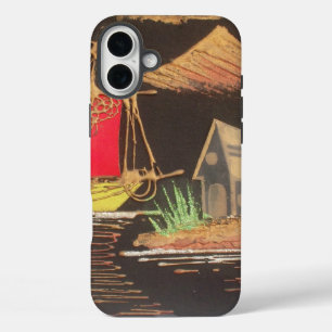 Coques iPhone 16 Plus Crimson Voyage   Paysage au voilier rouge peinture