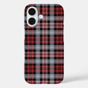 Coque Pour iPhone 16 Crison blanc et noir plaid