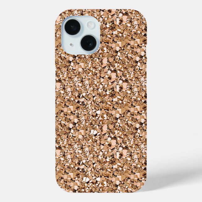 Coques Case-Mate iPhone cristal druzy - couleur or rose (Verso)