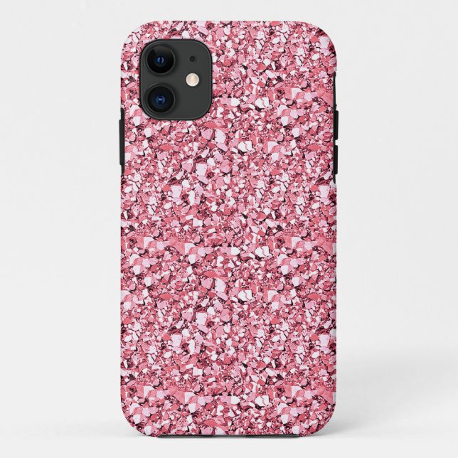 Coques Case-Mate iPhone cristal druzy - quartz rose rose (Dos)
