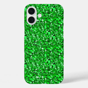 Coque Pour iPhone 16 Plus cristal druzy - vert émeraude
