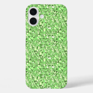 Coque Pour iPhone 16 Plus cristal druzy - vert peridot