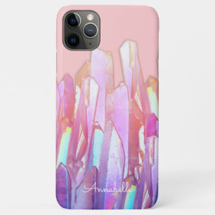 Case-Mate iPhone Case Cristaux arc-en-ciel sur rose