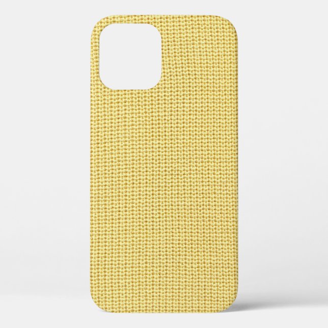 Coques Case-Mate iPhone Crochet de printemps : Art textile jaune. (Verso)