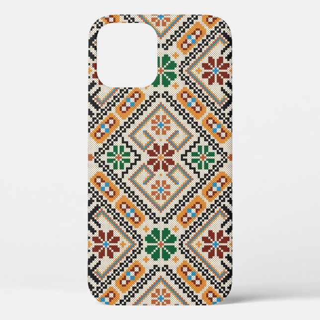 Coques Case-Mate iPhone Crochet ukrainien : Motif artisanal ethnique. (Verso)