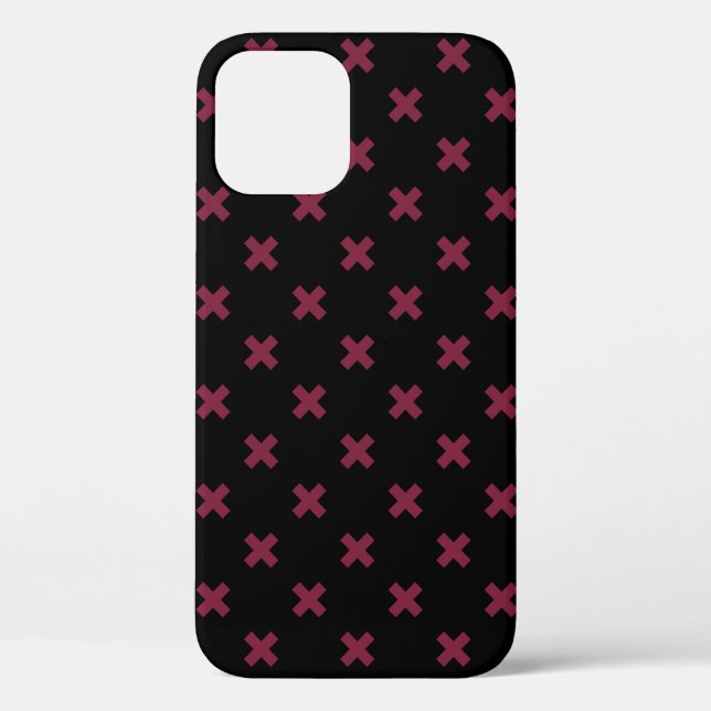 Coques Case-Mate iPhone Crochets Mulberry sur noir (Verso)