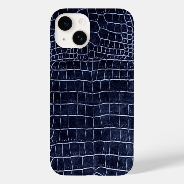 Coques Case-Mate iPhone Crocodile bleu marine (Verso)