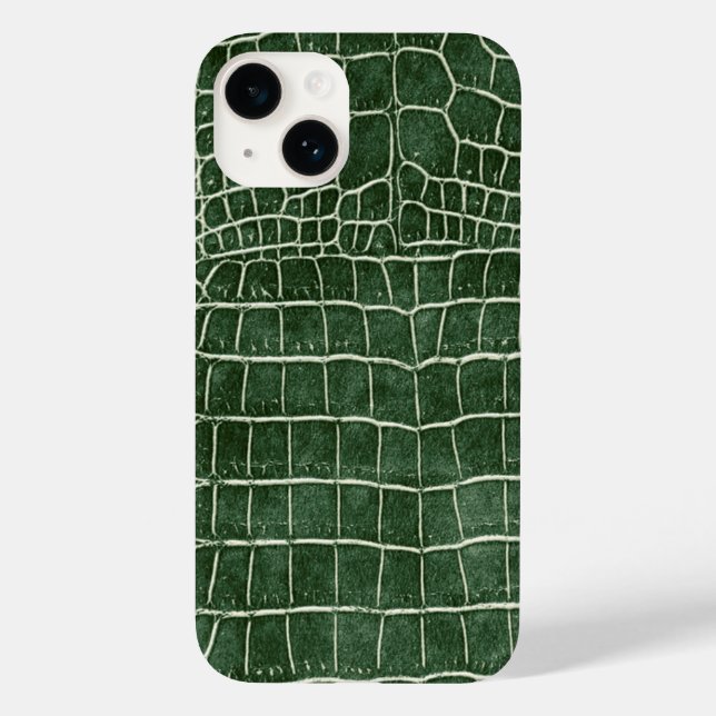 Coques Case-Mate iPhone Crocodile des Faux vertes (Verso)
