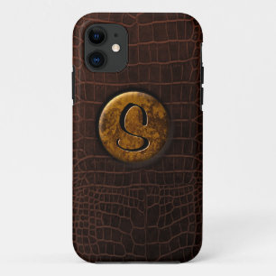 Coques Pour iPhone Crocodile et monogramme