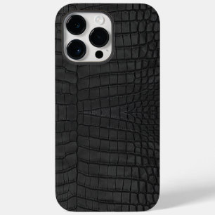 Coque Case-Mate iPhone Crocodile noir en cuir imprimé