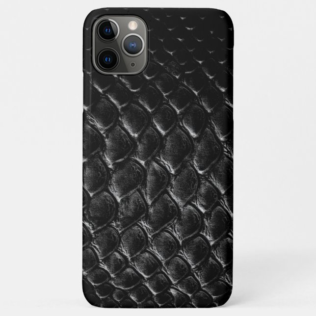 Coques Case-Mate iPhone Crocodile Noir Moderne (Dos)