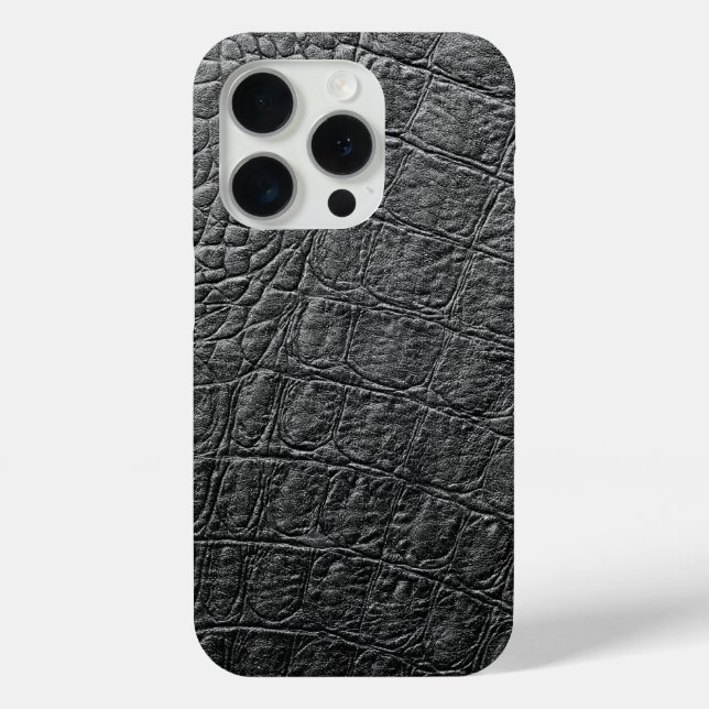 Coques Case-Mate iPhone Crocodile noir moderne (Verso)