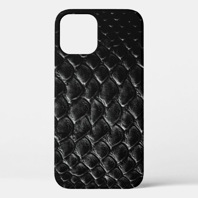 Coques Case-Mate iPhone Crocodile noir moderne (Verso)