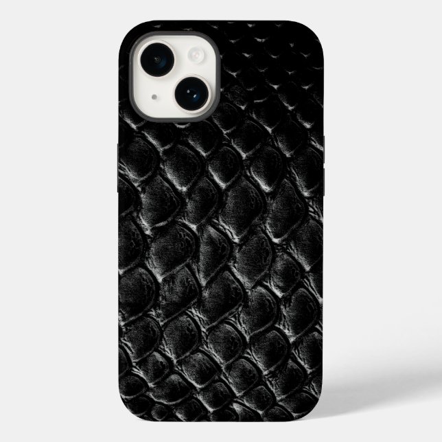 Coques Case-Mate iPhone Crocodile noir moderne (Verso)