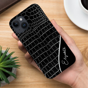 Coque Case-Mate iPhone Crocodile noir personnalisé
