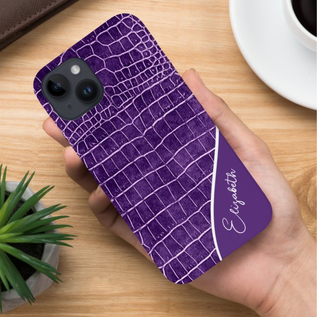 Coques Case-Mate iPhone Crocodile pourpre personnalisé (Créateur téléchargé)