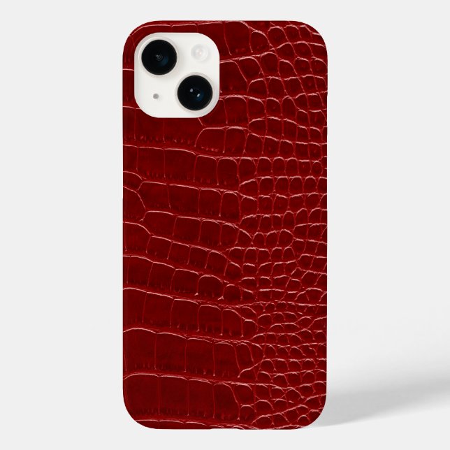 Coques Case-Mate iPhone Crocodile Rouge Moderne (Verso)