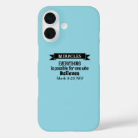 Croire en Miracles Bible Verse Bleu clair