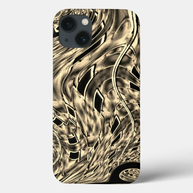 Coques Case-Mate iPhone Croisé avec le ton beige foncé, miroir (Verso)