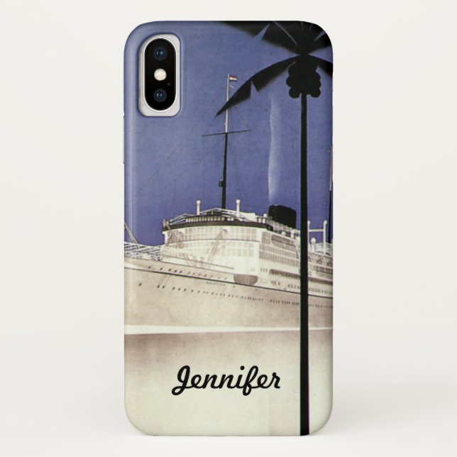 Coques Case-Mate iPhone Croisière navale tropicale et palmiers de voyage v (Dos)