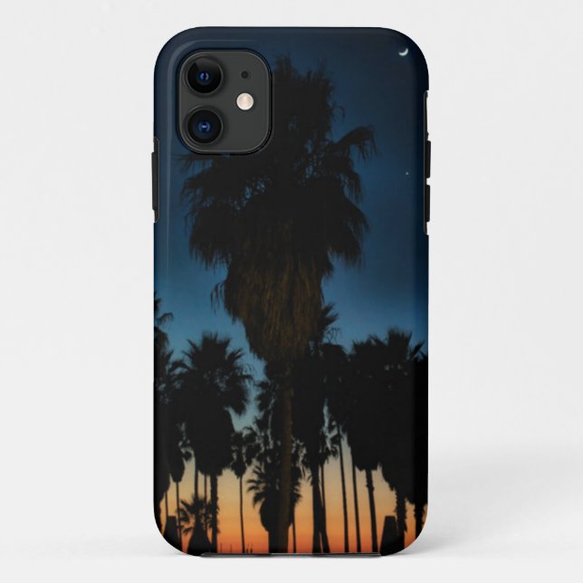 Coques Case-Mate iPhone Croissant de lune et une étoile sur le coucher du (Dos)