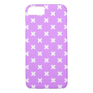 Case-Mate iPhone Case Croix blanches sur lilas