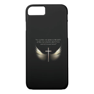 Coques Pour iPhone Croix de Saint-Esprit et de chrétien avec le vers